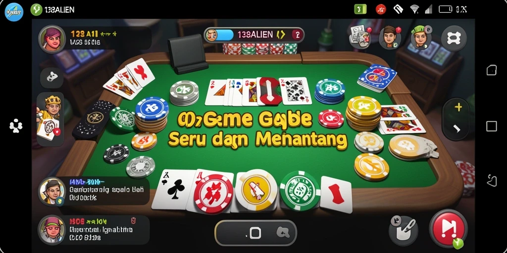 Tampilan screenshot utama 138ALIEN menampilkan antarmuka gameplay Gaple yang menarik.