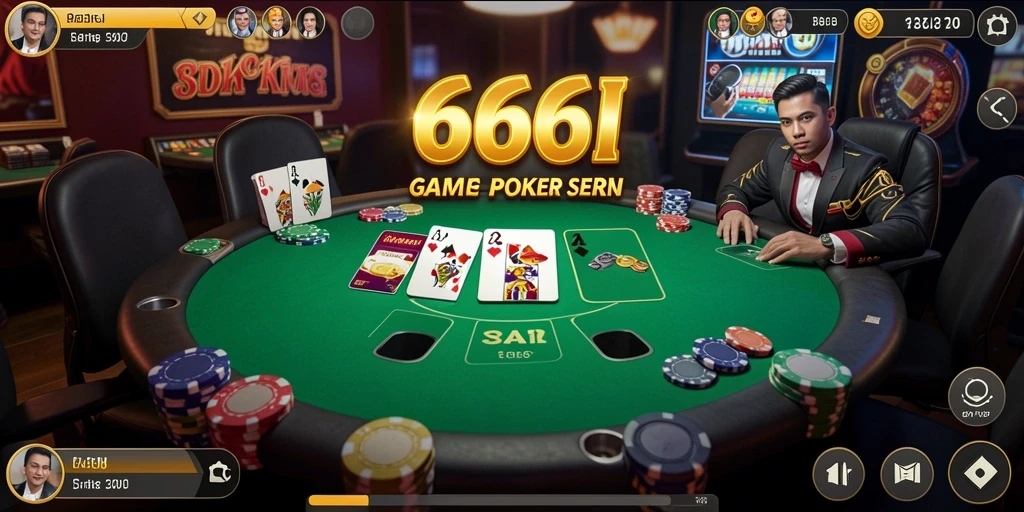 Screenshot utama 666I menampilkan gameplay poker yang seru dan menantang.