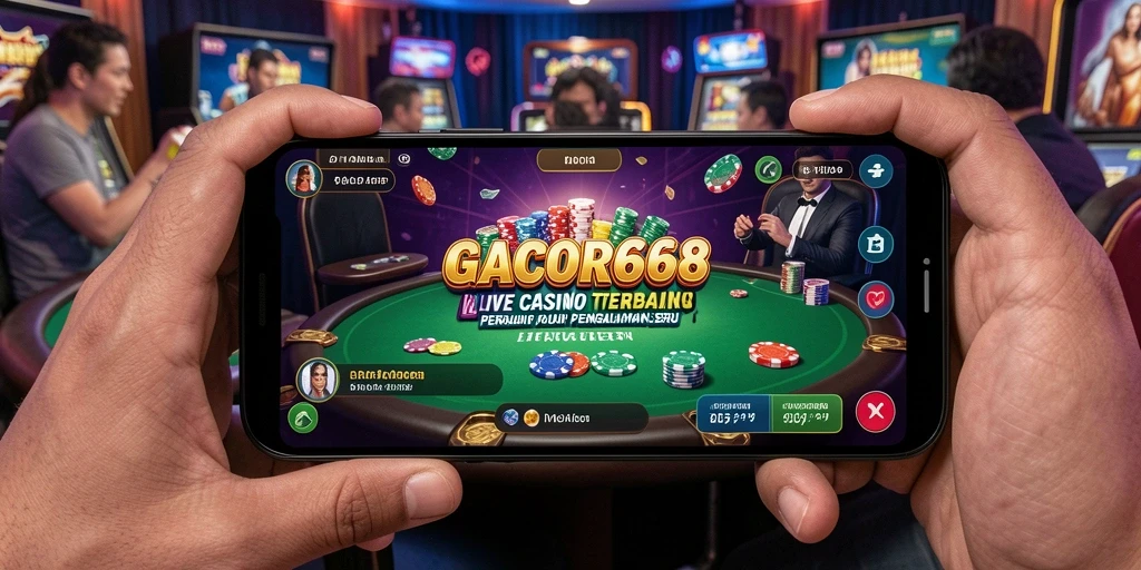 Tampilan gameplay Live Casino di GACOR668 dengan dealer profesional.