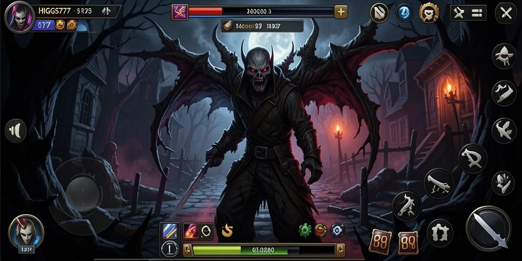 Tampilan menaram dan menyeramkan dari gameplay HIGGS777.