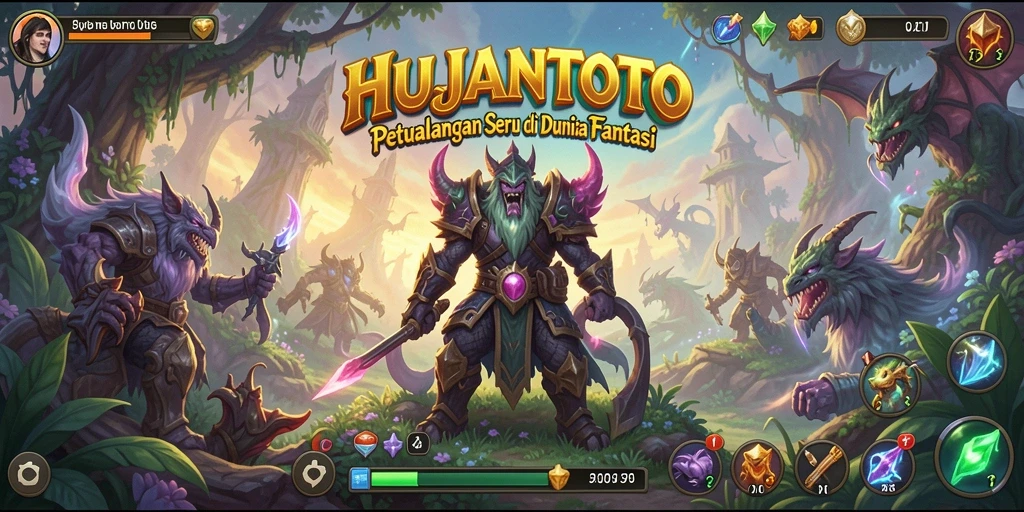 Tampilan gameplay HUJANTOTO yang menantang dan penuh warna.