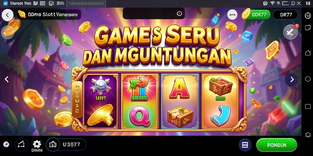 Tampilan gameplay menarik dan penuh warna dari game Slot IDR77.