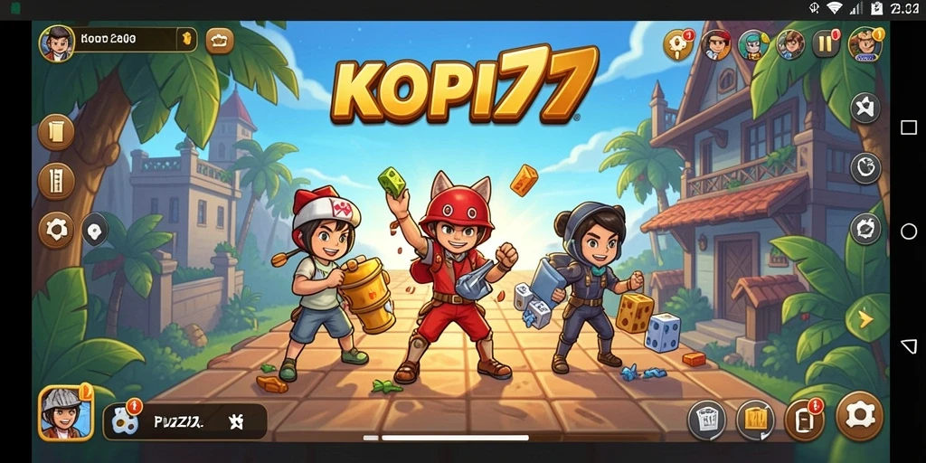 Tampilan menarik dari gameplay KOPI77 yang menantang.