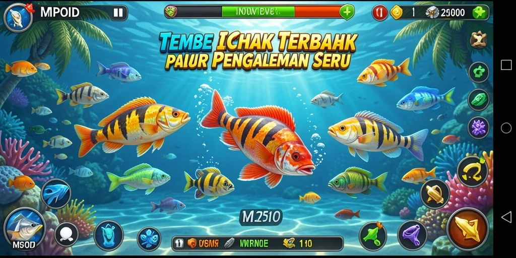 Tampilan menarik dari gameplay seru Tembak Ikan MPOID.