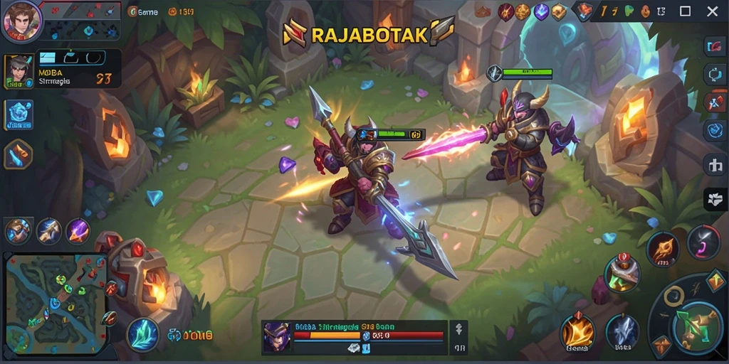 Tampilan gameplay RAJABOTAK yang seru dan kompetitif.