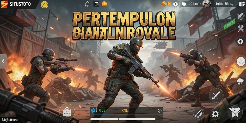 Gameplay menegangkan dalam pertempuran Battle Royale.
