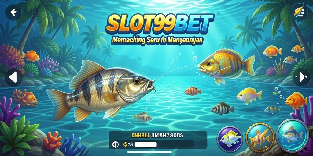 Gameplay SLOT99BET yang mendebarkan saat memancing ikan.