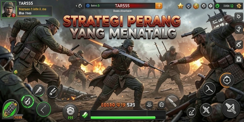 Tangkapan layar TAR555 menunjukkan perjuangan epik dalam strategi permainan.